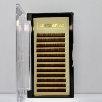 Brown Matte Individual Lashes Mixed Tray