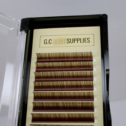 Brown Matte Individual Lashes Mixed Tray